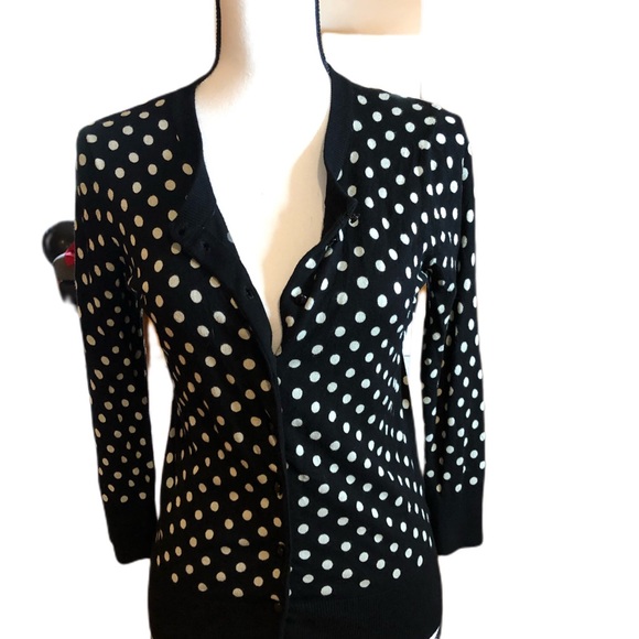 Cable & Gauge Cardigan Fine gauge Polka Dot  SM - Picture 4 of 5